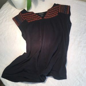 Lucky Brand Top w/Embroidered Detail